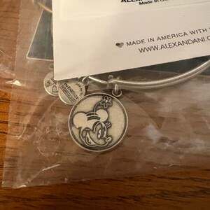 Alex and Ani Disney Minnie Mouse Charm Bracelet Silver